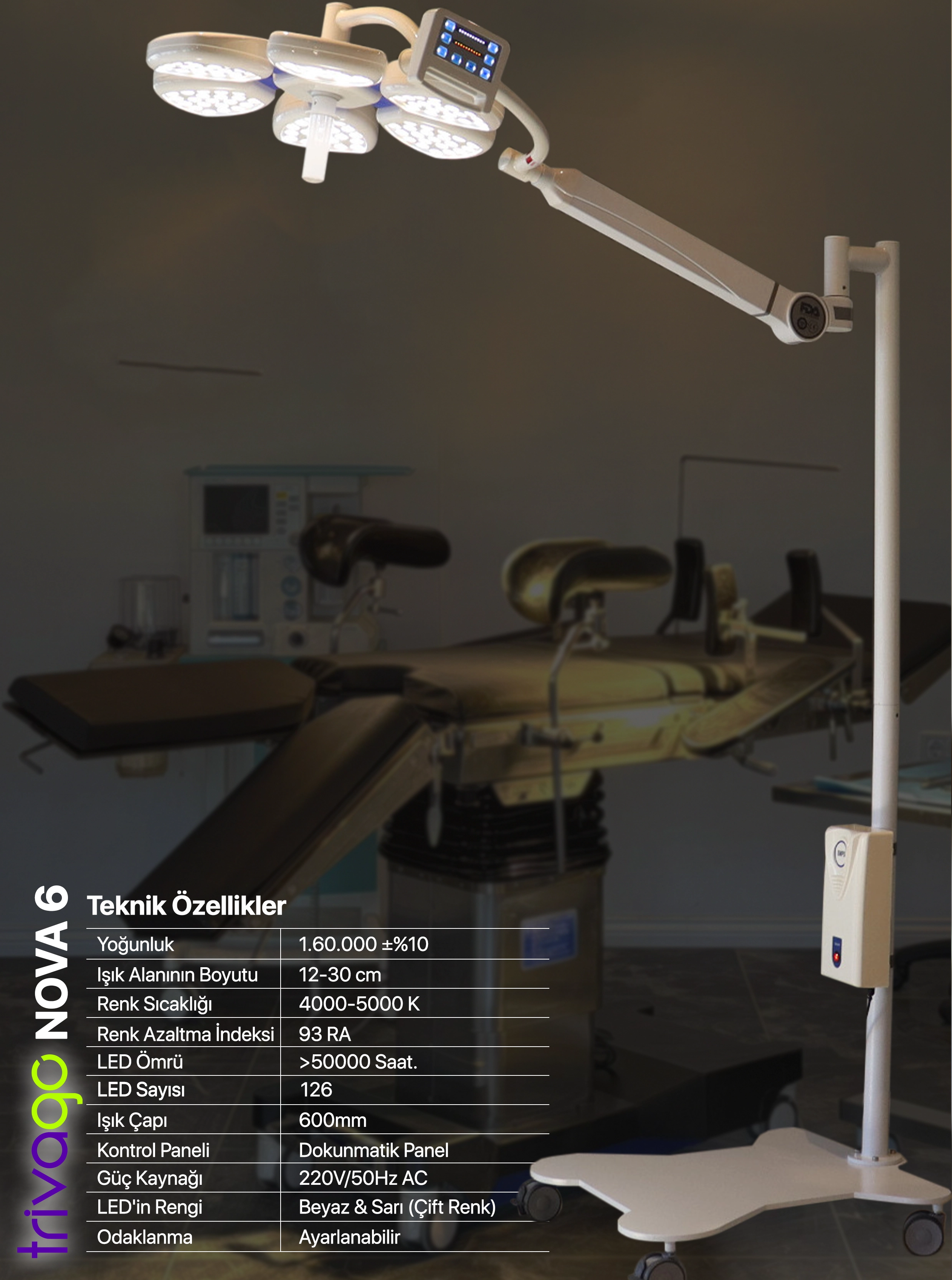 Nova-6 Mobil Ameliyat Lambası