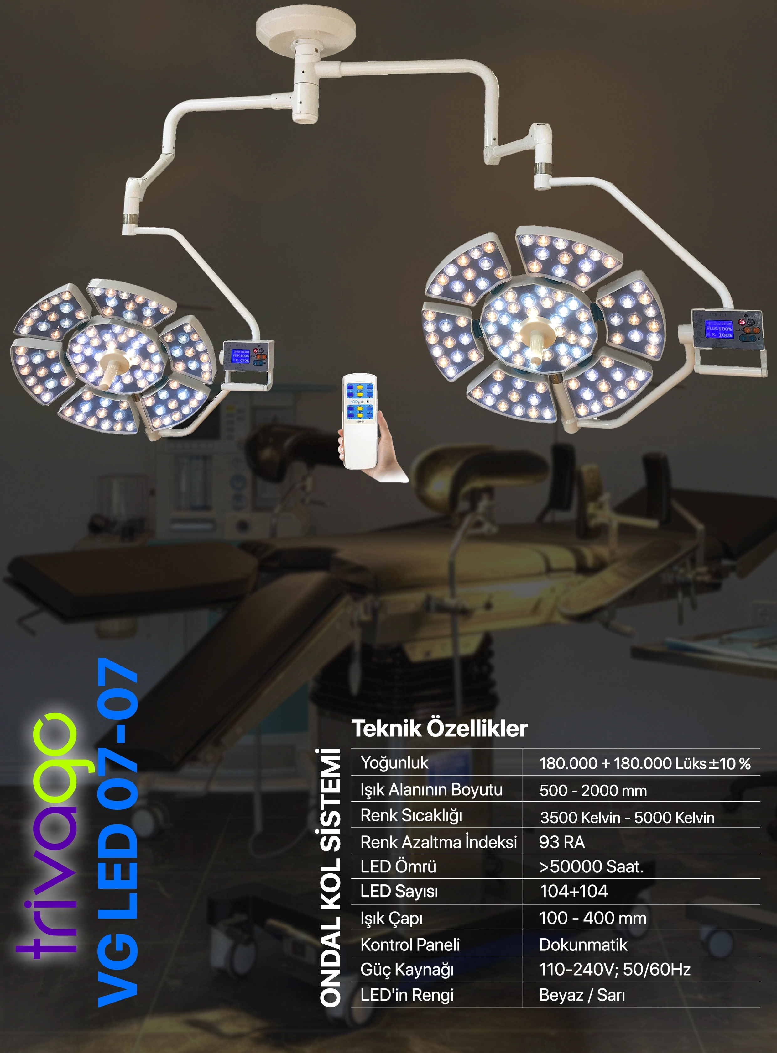                          Trivago LED 07-07 Ameliyat Lambası 